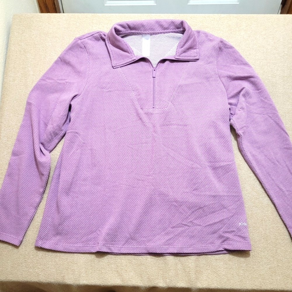 Zuda Women's Reg. Long Sleeves  Quarter Zip Pullover‎ Top Medium Size